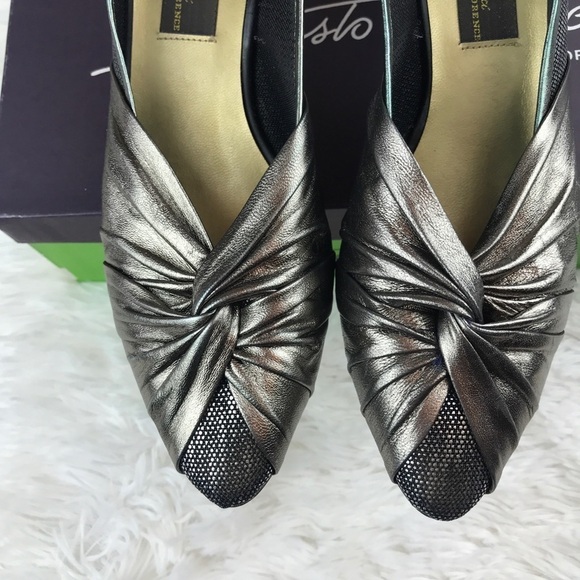 Vintage Sesto Meucci Italian Metallic Heels - Picture 2 of 8